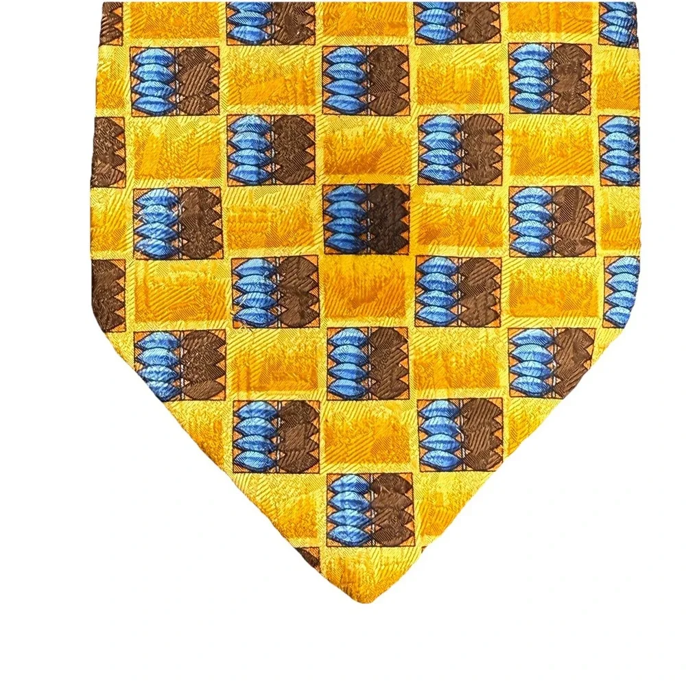 Ermenegildo‎ Zegna Silk Yellow Square Tie
